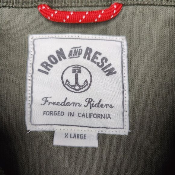 Iron And Resin Jacket Mens XL Green Corduroy Trucker Workwear Huckberry - Picture 4 of 8